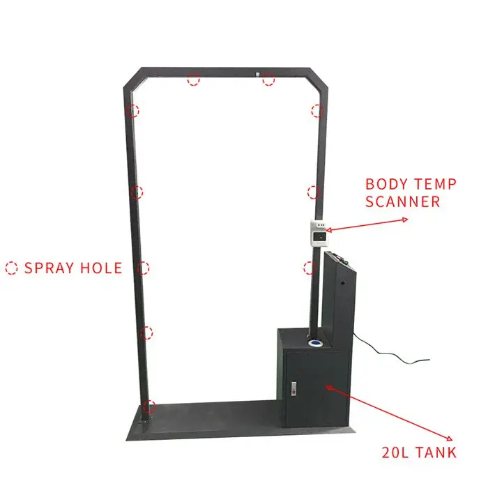 Портативный проходной туннель с датчиком температуры