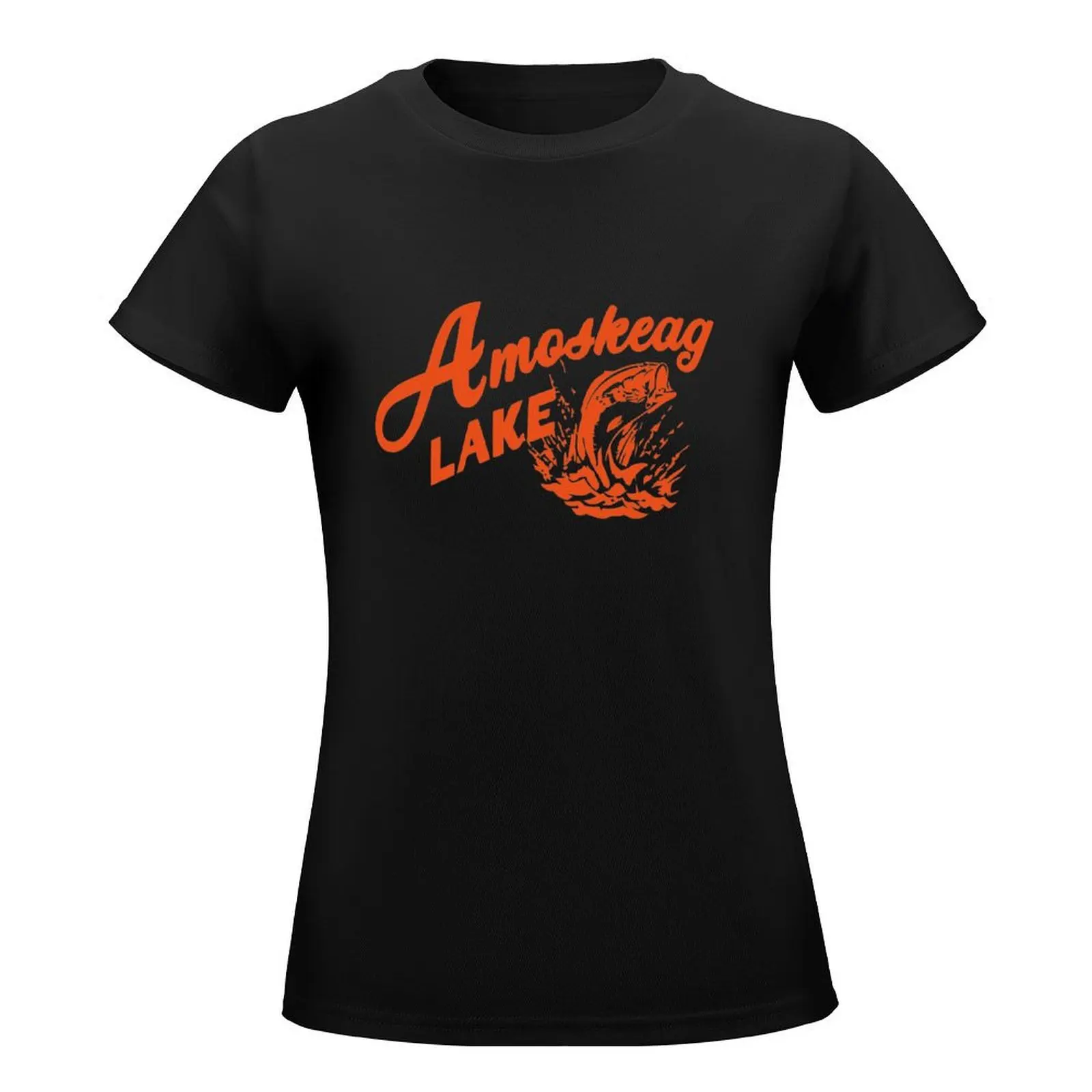 Amoskeag Озерная футболка женские топы женская одежда футболки с коротким рукавом