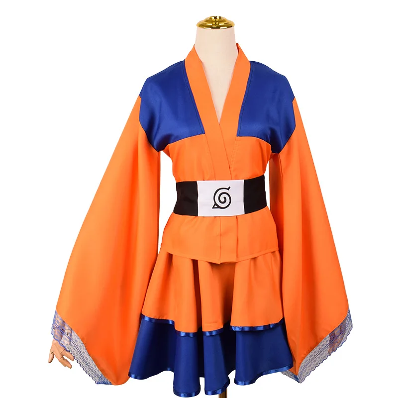 

Adult Japanese Kimono Cosplay Kids Akatsuki Cloud Print Uchiha Sasuke Hyuga Hinata Lolita Costume Dress Women Girls Halloween