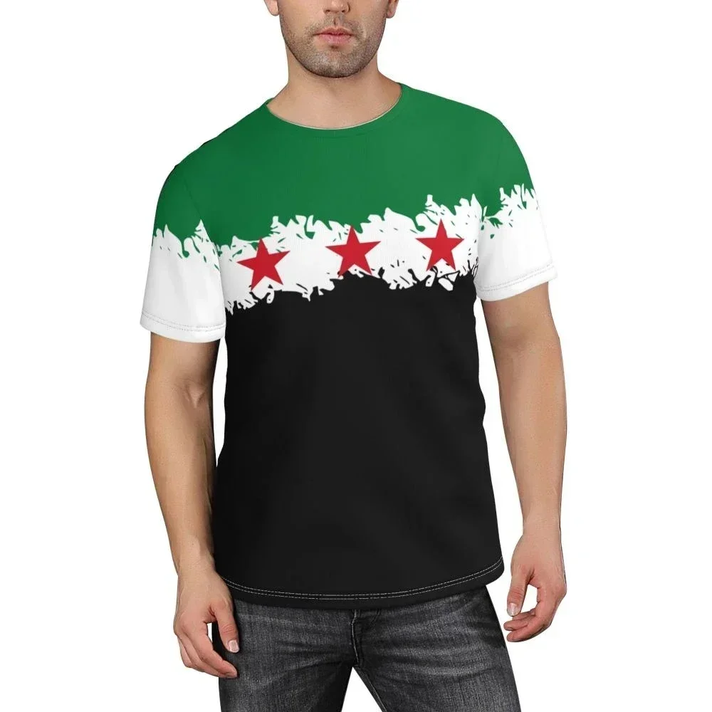 Syria Flag 1932-1961 3D T-shirts For Men Women Tees Team Clothes Soccer Football Fans Gift T Shirt