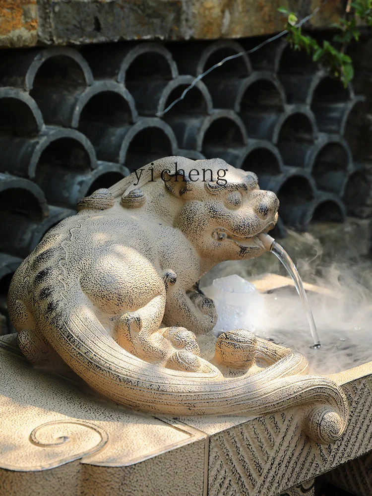 XL рыбный пруд с текущей водой уличная терраса украшение для циркулирующей воды