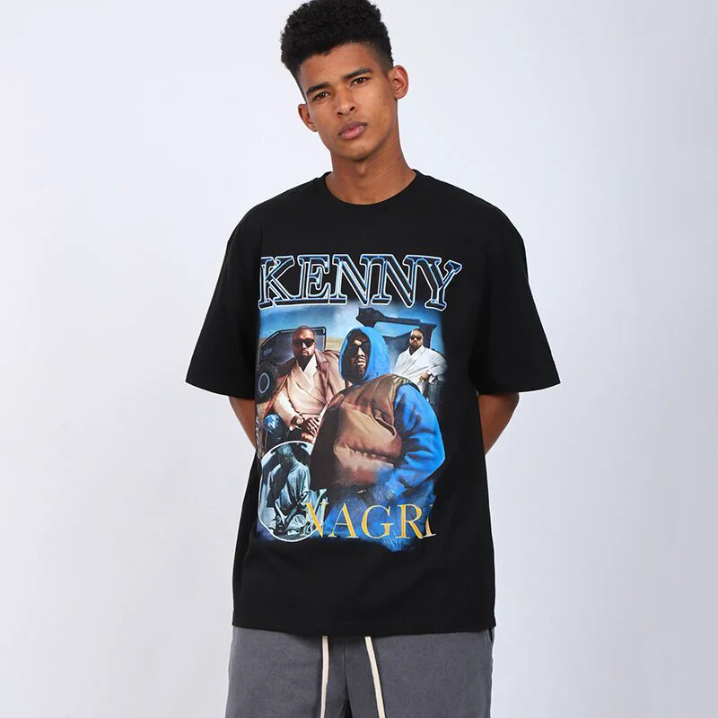 

Футболка мужская оверсайз с графическим принтом, уличная одежда в стиле хип-хоп, хлопковая рубашка с короткими рукавами, летняя одежда с при...