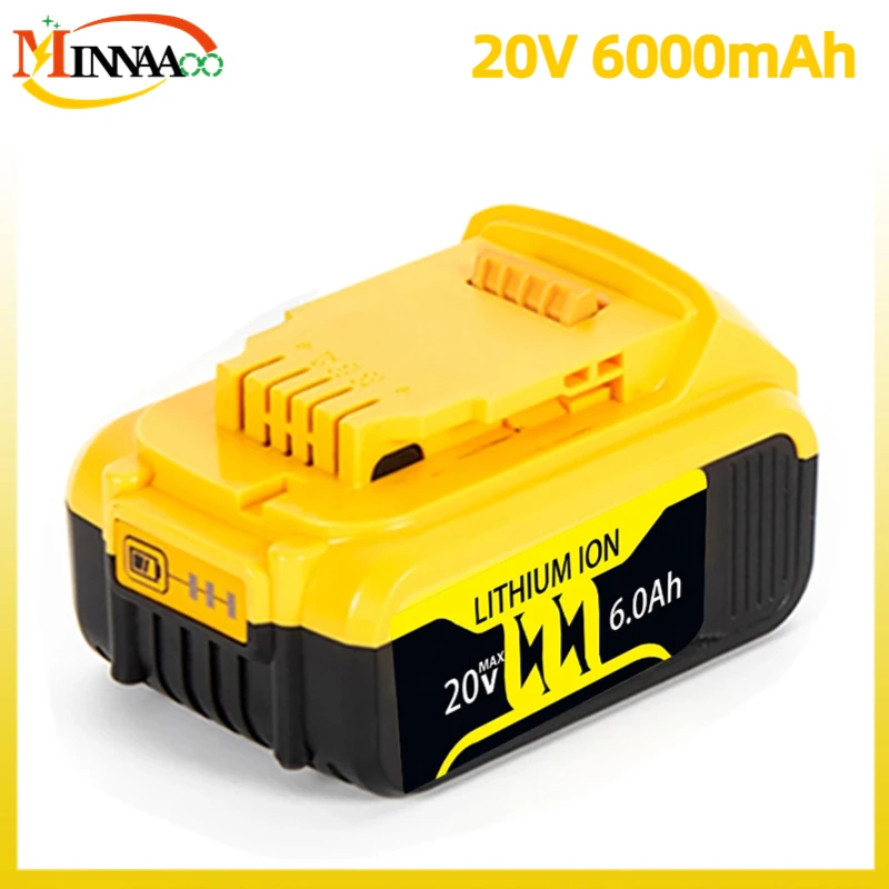 

2023 Upgrade 20V 6.0Ah 8.0Ah DCB200 Replacement Li-ion Battery for DeWalt MAX XR DCB205 DCB201 DCB203 power tool Batteries