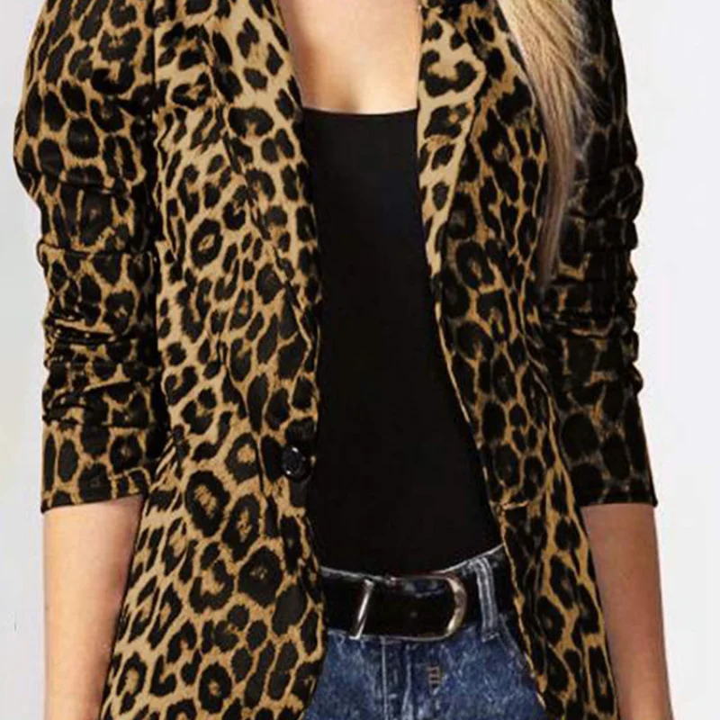 Blazer for Women Spring and Autumn 2023 Fashion Trend Leopard Print Temperament Commuting Jacket Women Blazer