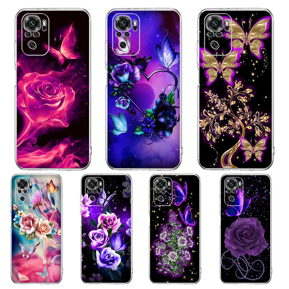 

Butterfly Lavender Higan Flower Phone Case for Xiaomi Redmi K40 Gaming 8 8A 9 9T 9A 9C 10 Note 8 8T 9 9S 10 11 Pro Soft Shell