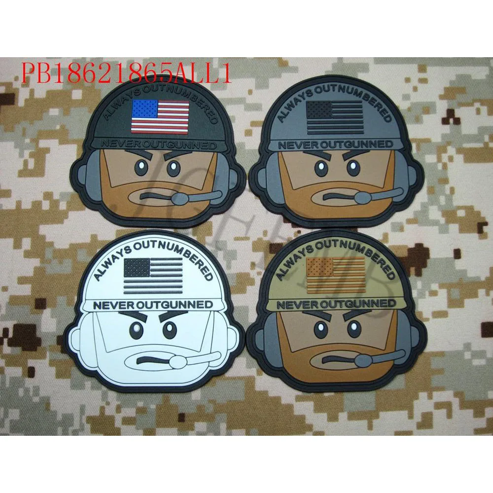 

Always Outnumbered Never Outgunned Tactical Military Morale 3D PVC Patch