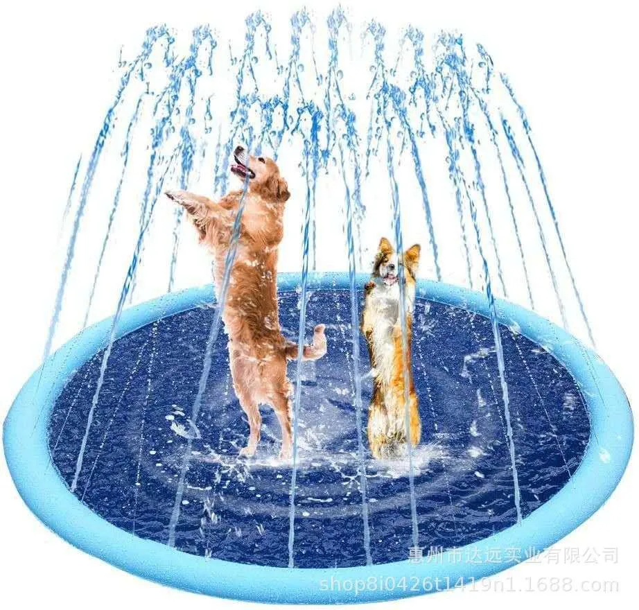 

Anti-Slip Splash Sprinkler Pad for Dogs Thickened Durable Upgrade Bath Pool Pet Summer Outdoor Water Toys Backyard Fountain Play