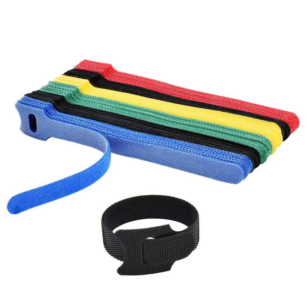 

50Pcs Reusable Fastening Cable Ties Cable Strips Adjustable Multipurpose Securing Wire Organizer Cord Rope Holder