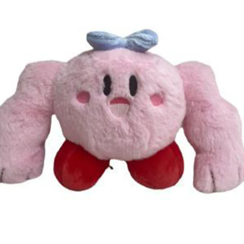 

Cartoon Muscle Kirby Plush Toy Pillow Doll Stuffed Animal Children's Plushies Home Decoration Game Hercules Fierce Boy Day Gift