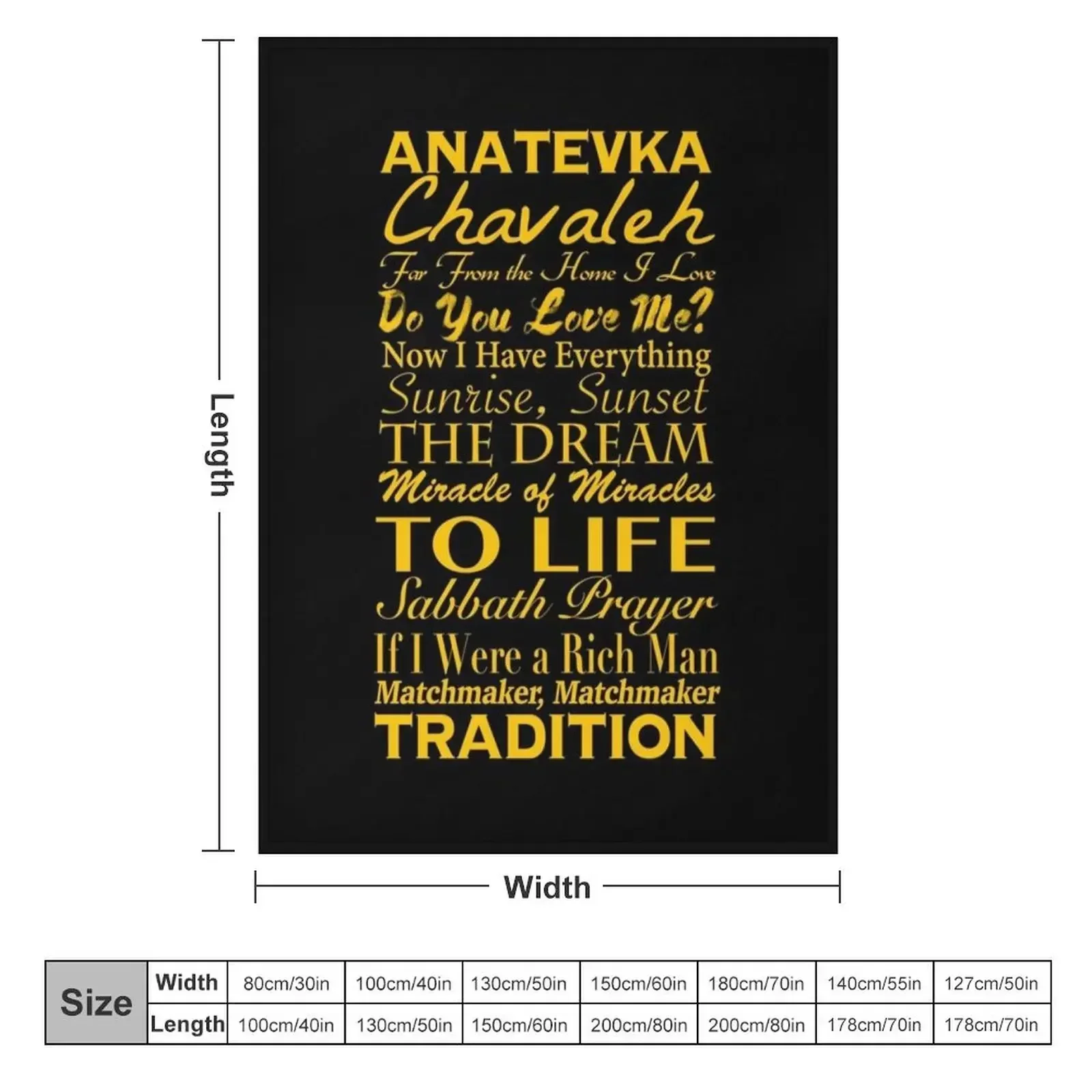 Fiddler on the Roof - Список песен Классическая футболка Плед Постельное белье Пикник