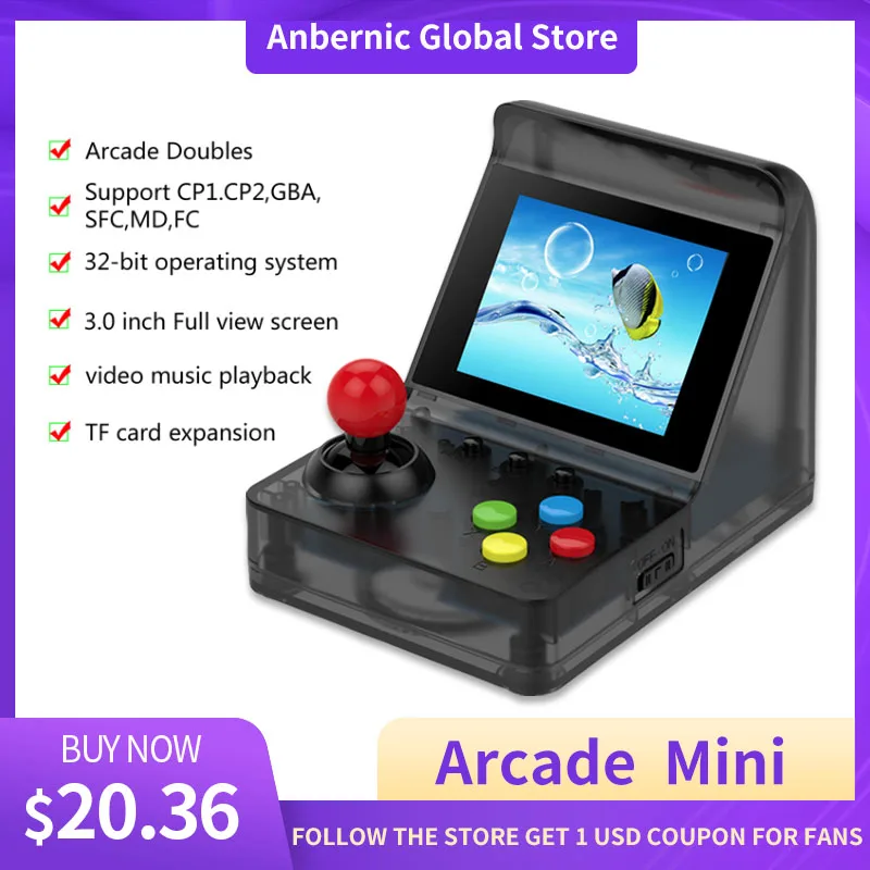

Anbernic аркадные Мини 32 бит портативные игры HD Android PS1 консоль, видео игровые консоли переключатель, для подарка лучший подарок на день рождения...