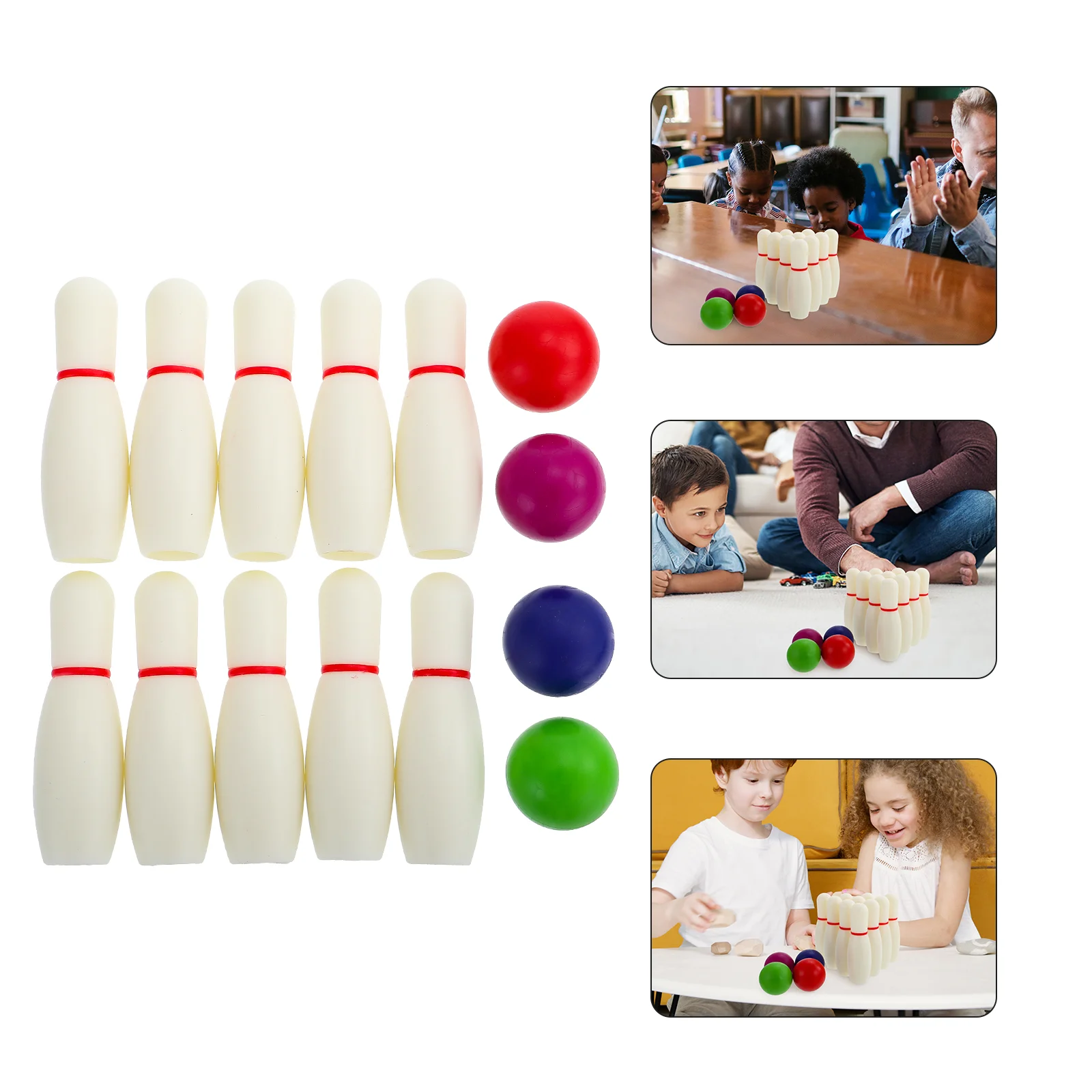 

1 Set of Desktop Bowling Children Educational Playing Funny Educational