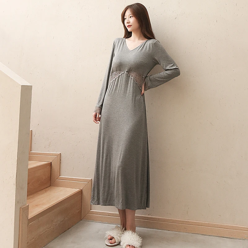 New Modal Sexy Pajamas, Shirt Style Nightdress, Thin Cardigan Short Skirt, Large Size Loungewear for Women