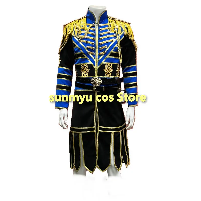 Костюм для косплея Ohsama Sentai King Ohger Ohkuwagata голубое пальто Rakuresu Hasuti