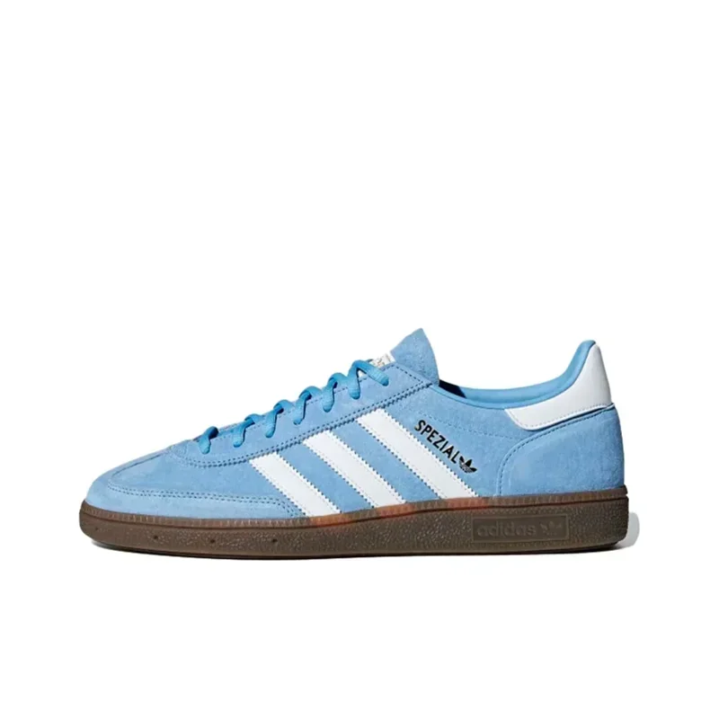 Adidas Originals HANDBALL SPEZIAL Men's and Women's Skateboarding Shoes - Non slip Durable Comfortable Low cut White Blue