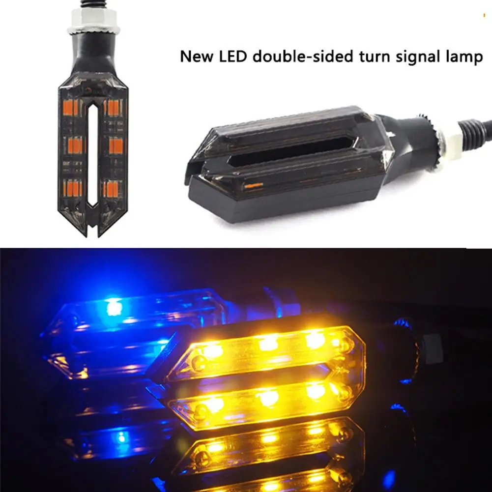 

1 пара указателей поворота для мотоцикла, светодиодный индикатор, двухсторонний сигнал поворота, универсальные модифицированные детали