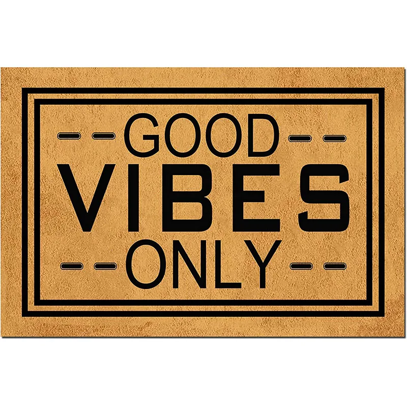 

Забавный приветственный коврик Good Vibes, только входная дверь, напольный коврик, домашний декор, комнатный и наружный коврик, резиновый нескол...