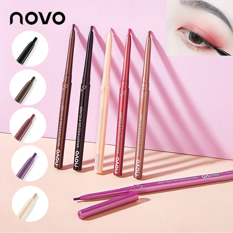 

NOVO 6 Color Eyeliner Pen Gel Long-lasting Waterproof Sweat-proof No Smudging Eye Liner Pencil Eye Makeup Maquillaje