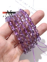 3a natural faceted amethyst unshaped single lap necklace for women girl birthday gift fresh bracelets fashion jewelry 6x8mm