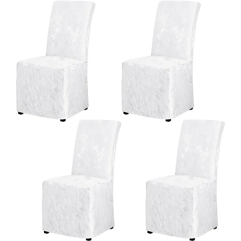 

Моющийся чехол на стул для столовой, кухни, гостиницы, ресторана, церемонии универсального размера (4 шт., искусственная кожа)