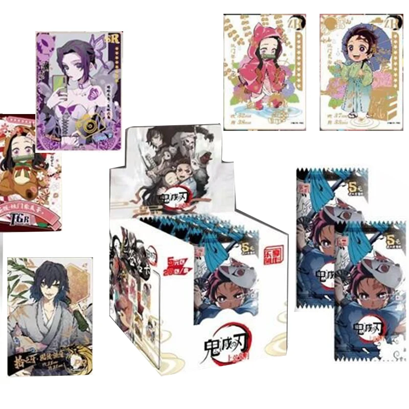 

Demon Slayer Cards Nezuko Kamado Tanjirou Anime Figures Peripheral Flash SSP MR Rare Collection Card For Christmas Gift