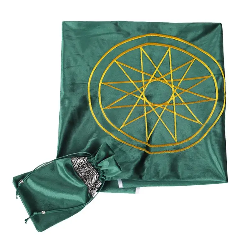 

31.5*31.5in Tarot Tablecloth With Velvet Bag Cloth Mat Party Table Cloth Board Game Tablecloth Divination
