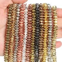 6x4mm geometric beads natural volcanic lava loose beads gold silver plated crafts beads for jewelry making diy bracelet findings