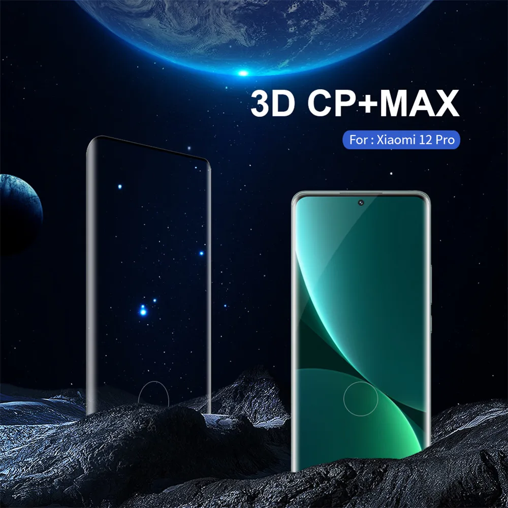 

For Xiaomi 12 Pro/Mi 12S Pro NILLKIN Curved Full Coverage 3D CP+Max Tempered Glass Screen Protector Anti-explosion