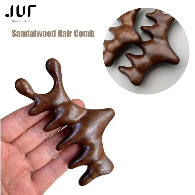 

Sandalwood Massage Comb Head Meridian Scalp Comb Multifunction Face Eye Scraping Treatment Hair Loss Anti-static Wide Tooth Comb