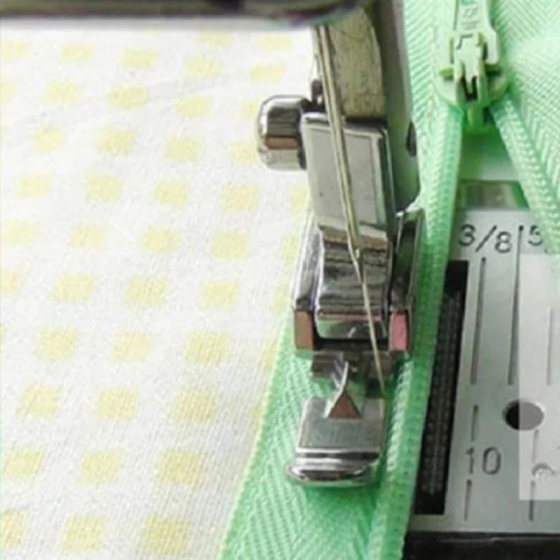 Zipper Sewing Machine Presser Foot Accessories Left Right Narrow Compatible with Low Shank Snap On Singer Brother |