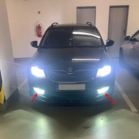 2 шт./лот светодиодные передние противотуманные фары автомобиля для Skoda Octavia 3 MK3 A7 2013-2020