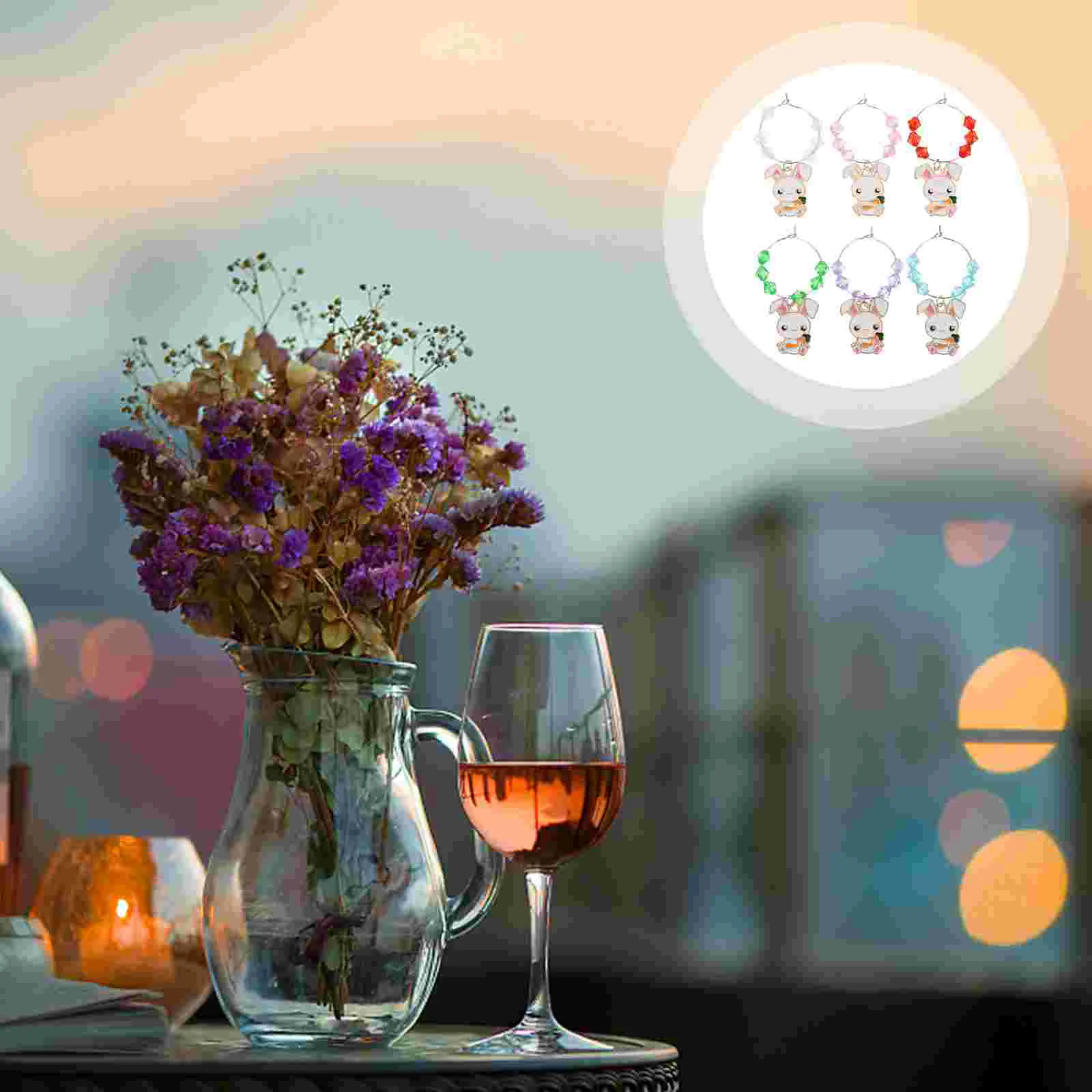 

12 шт., стеклянные подвески для свадебной вечеринки