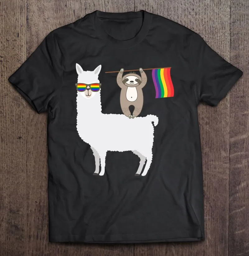 

ЛГБТ долго ездит на Ламе, геев, гордости, лесбиянок, радуга, Мужская футболка, простые мужские рубашки, мужские рубашки, аниме