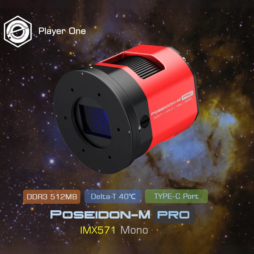 

Проигрыватель One Poseidon-M Pro (IMX571) USB3.0 с моно-охлаждаемой астрономической камерой