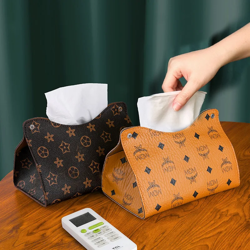 

Leather Tissue Box Car Toilet Pumping Box Home Living Room Decoration Bedroom Kitchen Desktop Nordic Home Accessories Luxury