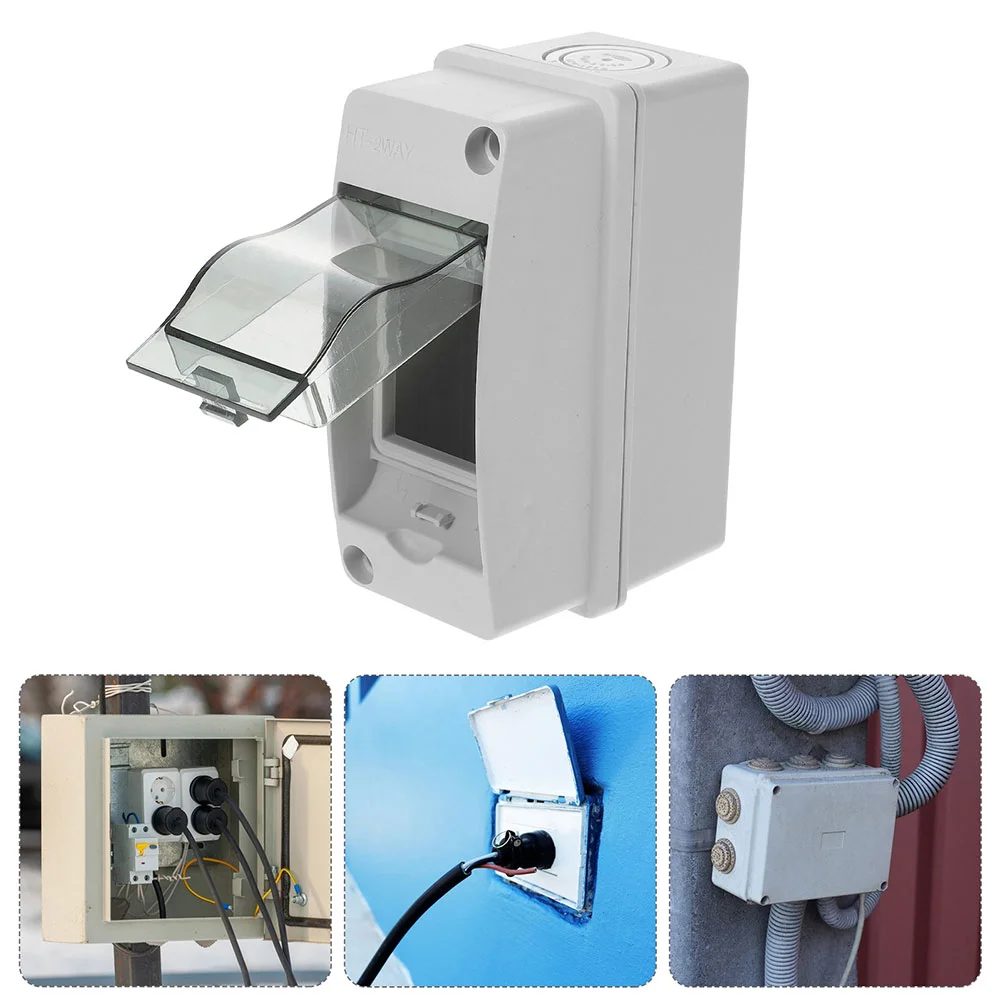 2 Pcs Way Distribution Box Consumer Unit Electrical Electronic Junction Case White