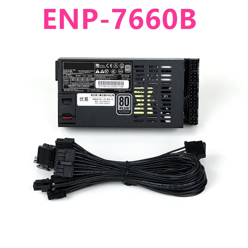 

New Original PSU For Enhance 80plus Platinum FLEX Small 1U M41 35 K39 K49 T34 600W Switching Power Supply ENP 7660B ENP-7660B