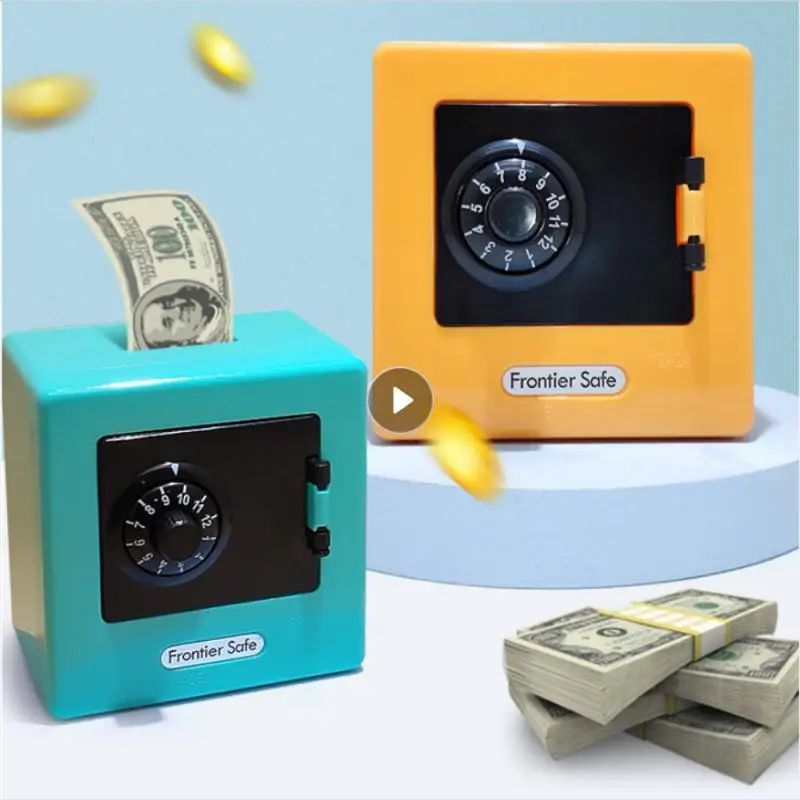 

Креативная мультяшная копилка для денег банкомат с вращающимся паролем копилка мини Детская копилка для монет сейф с комбинированным замком