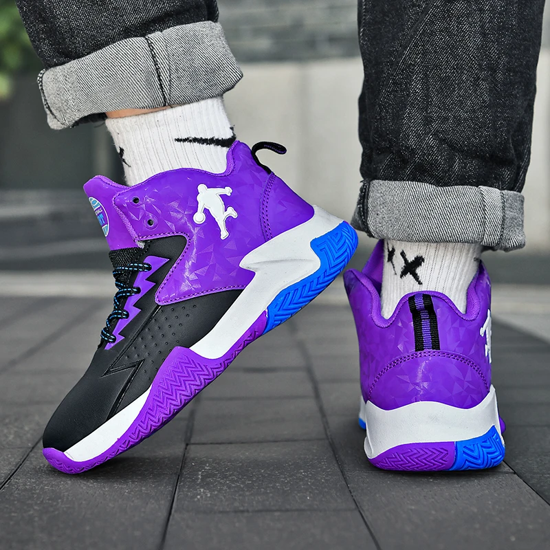 Children's Professional Basketball Shoes Teenagers' Fashion Anti-skid Training Basketball Shoes Children's Sports Shoes