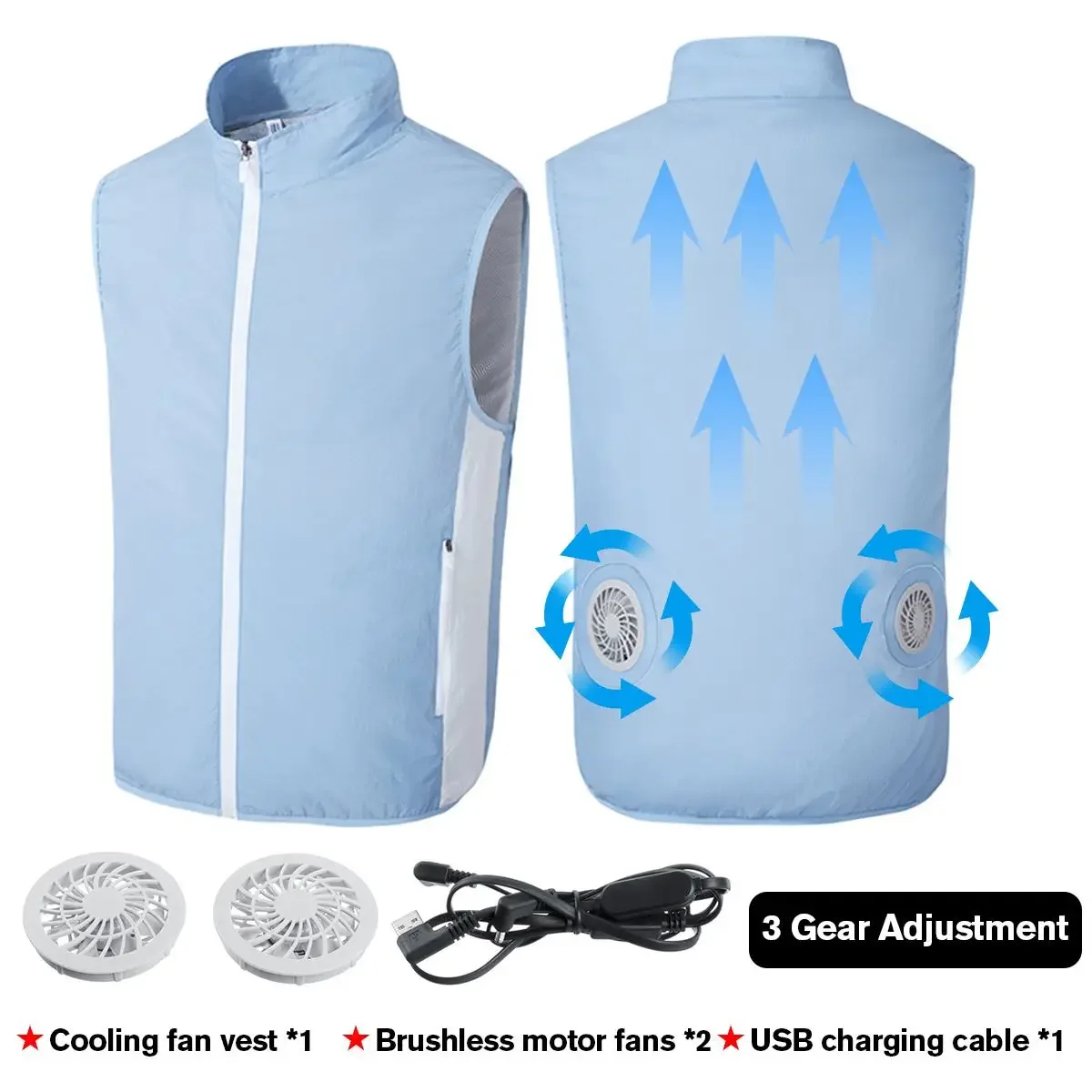 Жилет охлаждающий мужской куртка с вентилятором для кемпинга бега повседневная