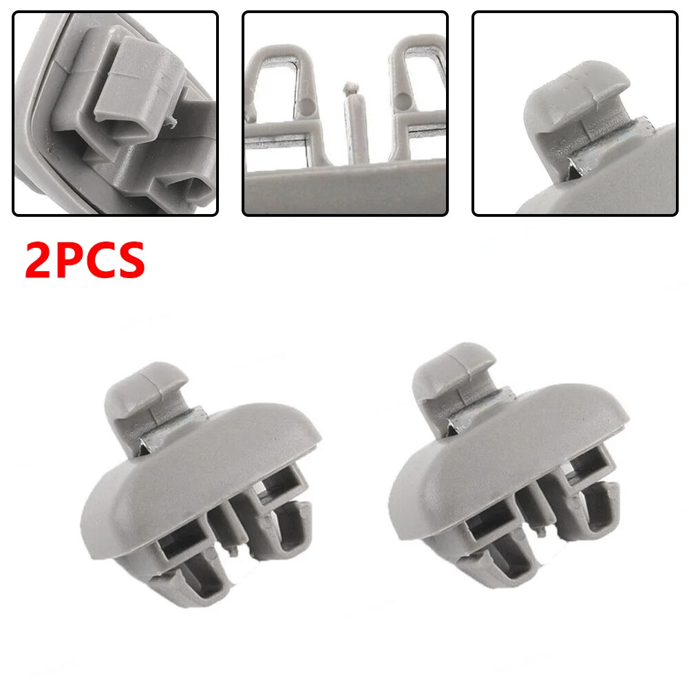 

2pcs Car Sun Visor Clip Hook Retainer Gray 4B0857562 For Aud TT A6 S6 2001-05 Interior Sun Visor Sunvisor Clips Fastener