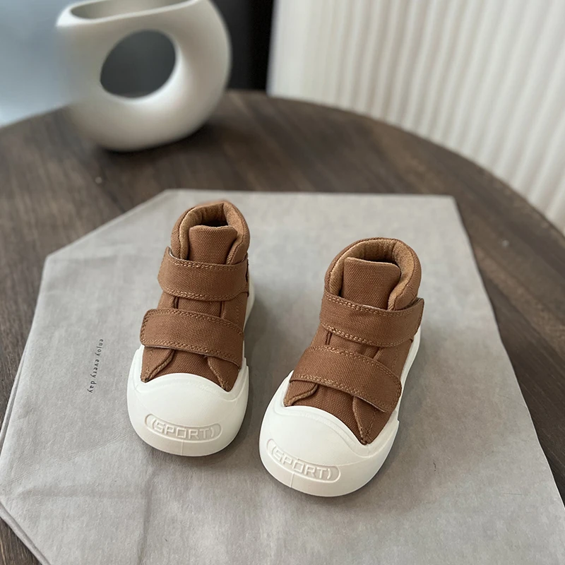 

Children Unisex Shoes Versatile Hook & Loop Retro 2023 New Cute Soft Girls and Boys Casual Shoes Drop Shipping Simple Non-slip