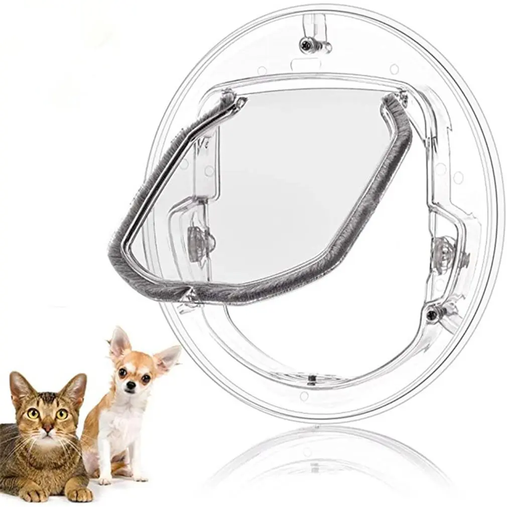 

Pet Door With Lock For Cat Puppy Dog Door With Lock Transparent Round Door For Screen Window Sliding Glass Door Glass Window