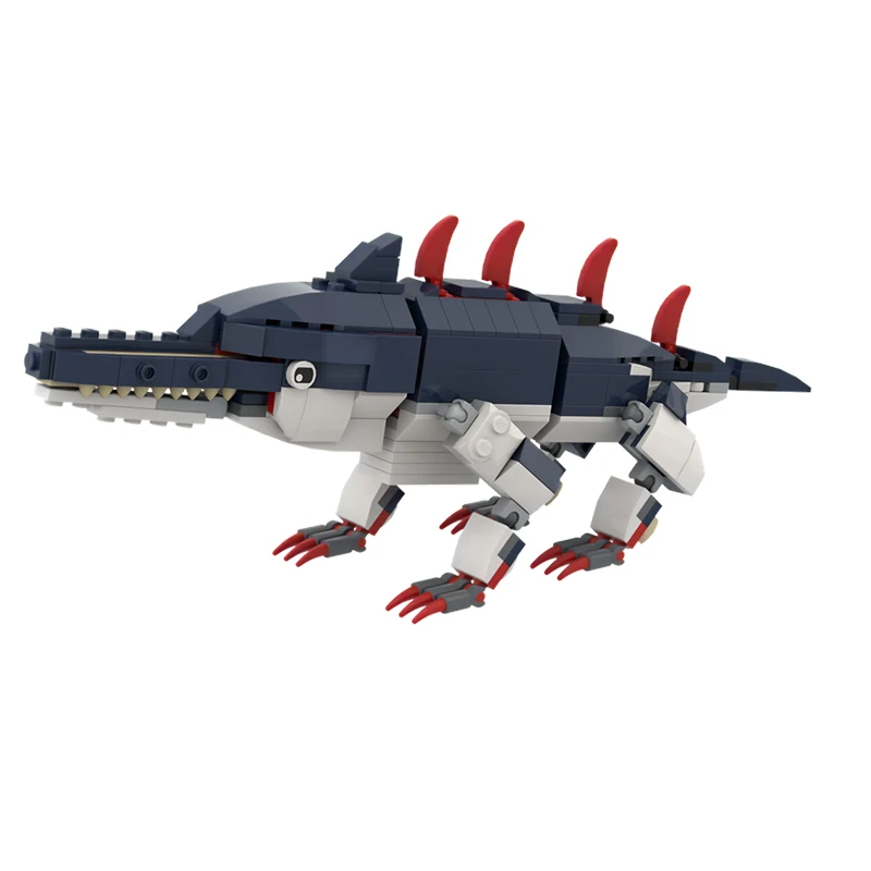 Фото Конструктор MOC Subnautica: Монстры глубоководья, Голодная акула, Строительные блоки, Детские развивающие игрушки, Подарок на день рождения №3