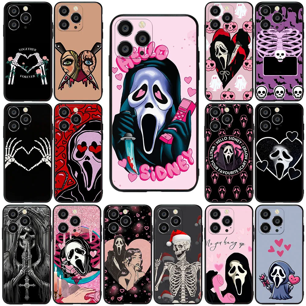 Силиконовый чехол для iPhone XR XS 7 8 11 12 13 Mini Pro Max Plus MR-29 Ghostface Hearts