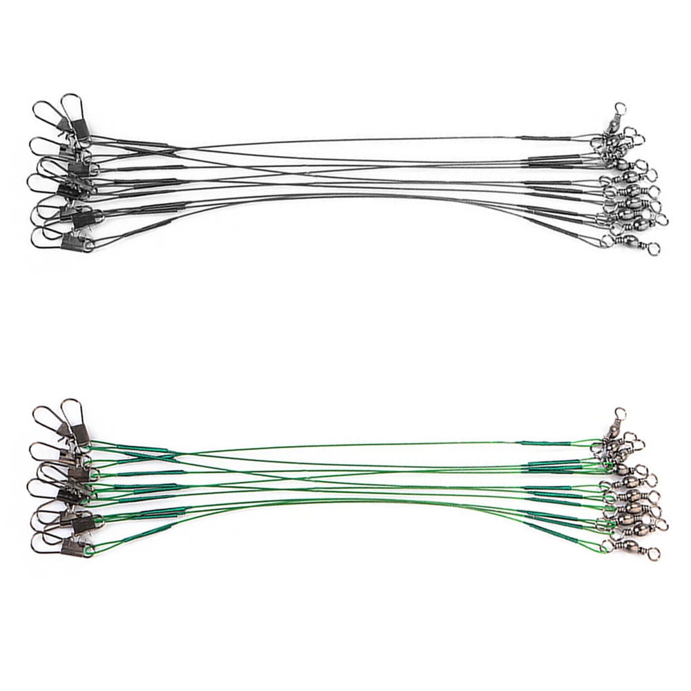 

Professional Fishing Lines Steel Wire Leader Anti Bite with Swivel Core Leash Lure Fishing Tackle Tool for Angling Lover