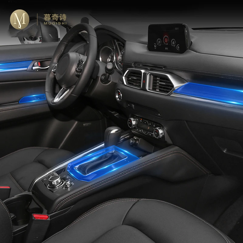 

Для Mazda CX-5 2017-2021 центральная консоль салона автомобиля, прозрачная фотопленка для ремонта от царапин, аксессуары, установка