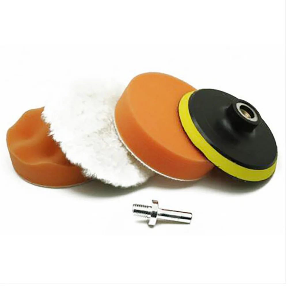 

4'' Gross Polish Polishing Buffer Pad Sponge Kit Set Drill Adapter Car Polisher Automotive Care & Detailing Auto Parts