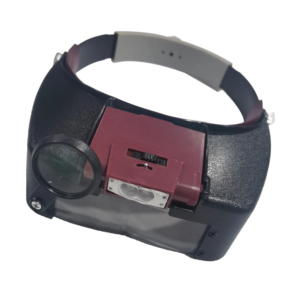 

Head Magnifier Headband Reading Accessories LED Light Portable Heads Loupe Adjustable Practical Loupes Magnifying Glass