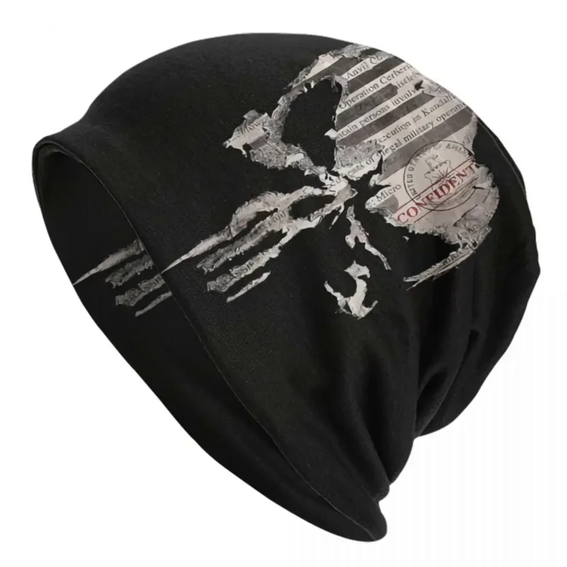 

Heavy Metal Skeleton Skull Punishers Skullies Beanies Caps For Men Women Unisex Fashion Winter Warm Knit Hat Adult Bonnet Hats
